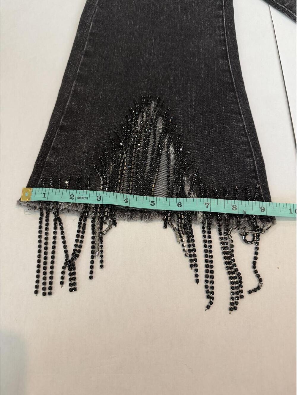 Blue B Rhinestone Fringe - Picture 3 of 5